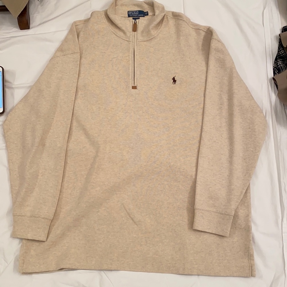 Polo Quarter Zip Pullover Sweater 2XB